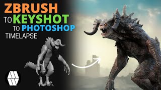 ZBrush to Keyshot to Photoshop Timelapse - 'Death Claw' Concept