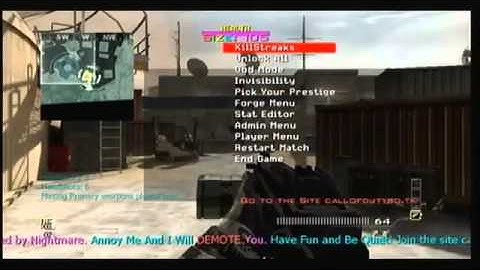 HACK MW3 WII LOBBY Mode menu / prestige unlock all