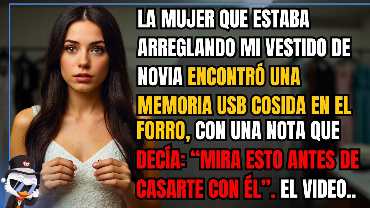 La mujer que estaba arreglando mi vestido de novia encontró una memoria USB cosida en el forro..