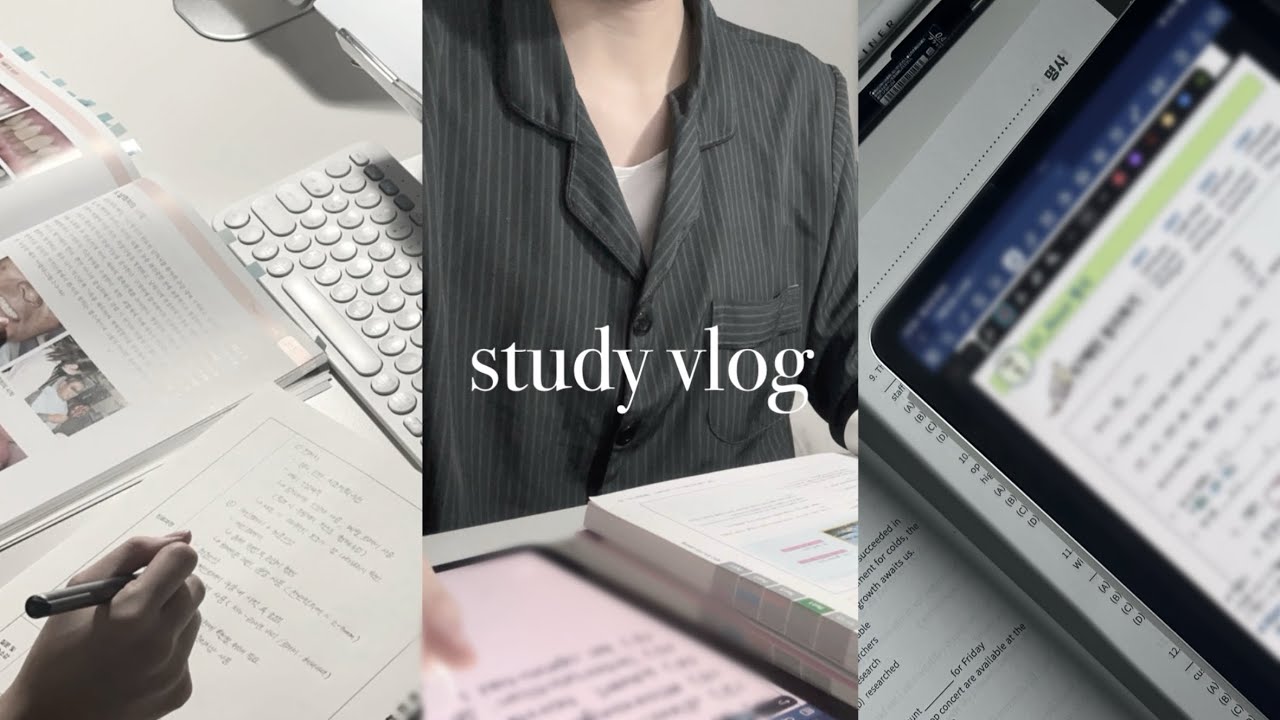 [VLOG] 토익 공부를 시작하다..! 의도치 않은 갓생을 살게 된 대학생의 공부 브이로그 | 무채색. 병원 실습. 토익 공부. 