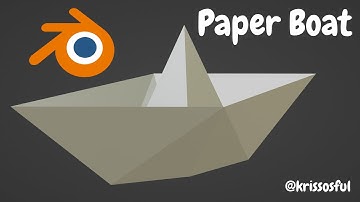 How to quickly model a paper boat Tutorial#blender #tutorial #cg #blender3d #blendertutorial
