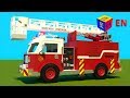 Fire truck responding to call  construction game cartoon for children