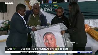 Deputy Minister Peace Mabe delivers address at Luqobo "Bibo" Makwedini funeral