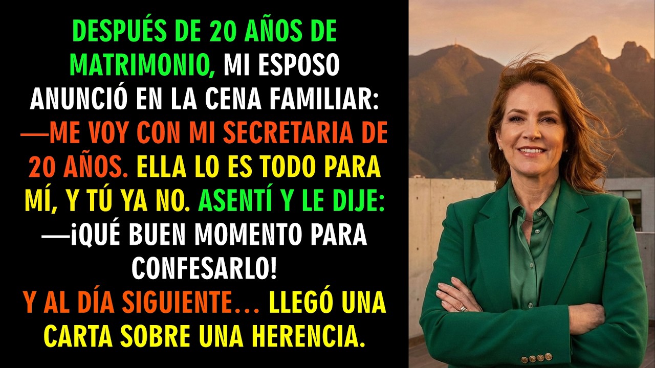 Mi esposo me dejó por su secretaria. Al día siguiente, recibí carta de una herencia.