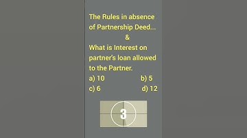 Rules in Absence of Partnership Deed... #partnership #accounting #class12