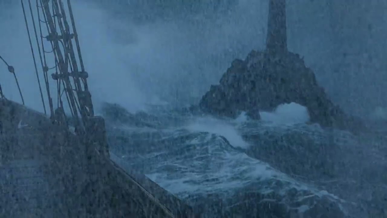 Rain Sounds Hypnosis YOU to Sleep on a Boat | Relaxing Wave Sounds & Mighty Thunder | White Noise