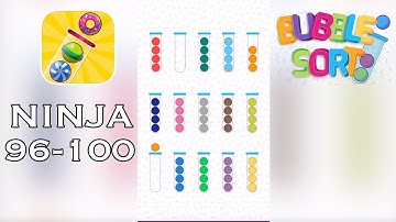 Bubble Sort Color Puzzle Game Ninja Level 5-96 to 5-100 Walkthrough