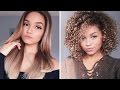 Updated Blow Dry Routine | How to Blowdry Curly Hair Straight | Ashley Bloomfield