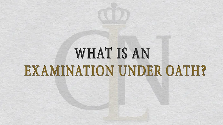 What Is An Examination Under Oath? - Carey Leisure & Neal
