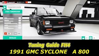 Forza Horizon 4 - Tuning Guide of 1991 GMC SYCLONE A 800 Dirt/Snow Metric & English units | Xbox one