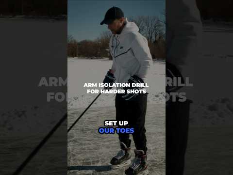 ARM ISOLATION DRILL FOR HARDER SHOTS #hockeycoaching #hockeytraining