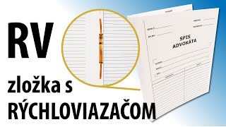 Spis Advokáta S Rýchloviazačom A Chrbátikom 20 Mm
