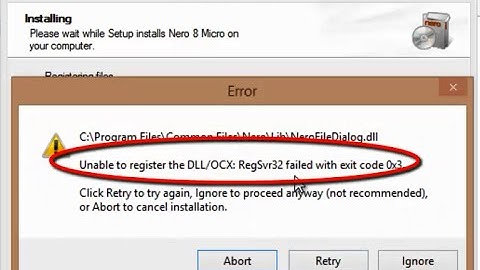 How to Fix Error "Unable to register the DLL/OCX" - RegSvr32 failed with exit code 0x3