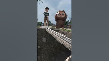 Labubu in Squid Game Jump Rope in Real Life