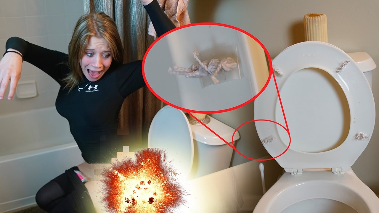 Crazy toilet scare prank on girlfriend! 