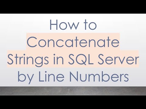 How to Concatenate