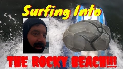 Surfing Into A Rocky Beach! 🏄‍♂️🌊#whiffinspit #canada #canadasurfing #surffilms #surfingcollision