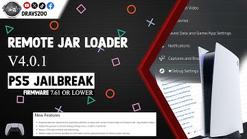 PS5 Jailbreak 7.61 or lower, Debug Settings, Rest Mode, Test PS4 games, Remote JAR Loader v4.0.1