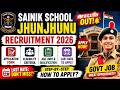 Sainik School Jhunjhunu Recruitment 2026 🔥 Apply Now | Application Form, Eligibility, Last Date