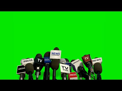 Press conference green screen animation effects HD footages | chroma key  media microphone animation - YouTube