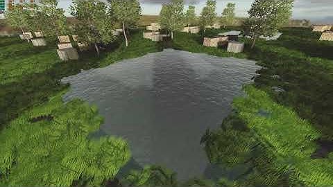 Vegetation Scene in Godot 3.2.2 game engine (No Sound)