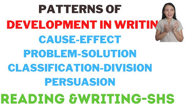 Patterns of development in writing Part 2| Reading and Writing-SHS
