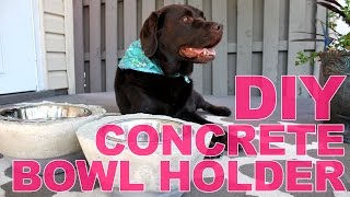 DIY Dog Bowl Stand  Concrete & Wood — MAKER GRAY