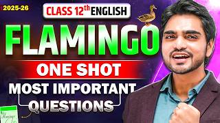 🔴 LIVE CLASS 12TH FLAMINGO ONE SHOT |MOST IMPORTANT QUESTIONS |SHORT/LONG/COMPETENCY BASED QUESTIONS