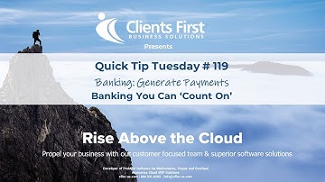 Acumatica Cloud ERP Tips 119:  Banking Generate Payments