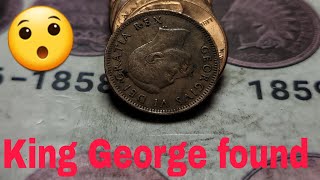 KING GEORGE PENNY FOUND - COIN ROLL HUNTING PENNIES (ALBUM HUNT & FILL #1)
