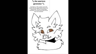 Using a warrior cats generator!