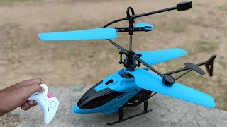 mini blue rc helicopter unboxing and fly test