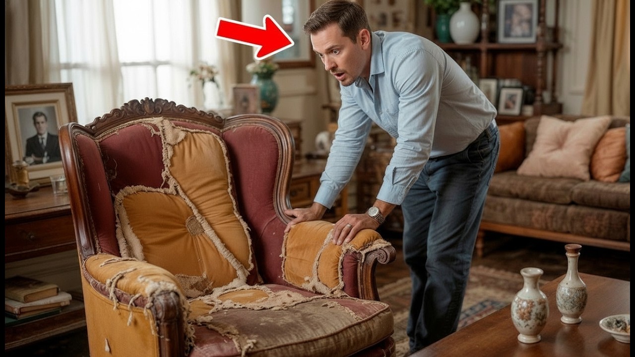 Они смеялись, когда он унаследовал старое кресло бабушки — находка внутри изменила всё!!!
