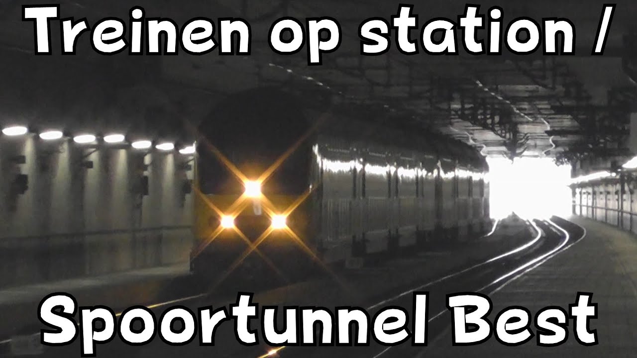 Treinen op station Best / Spoortunnel Best