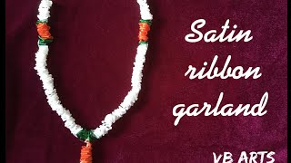 DIY | Satin ribbon garland | Idols and frames garland | சிலை, படங்களுக்கு ரிப்பன் மாலை