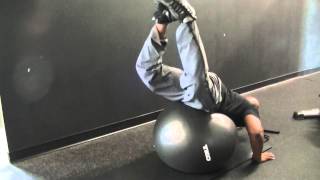 Stability Ball Frog Kicks
