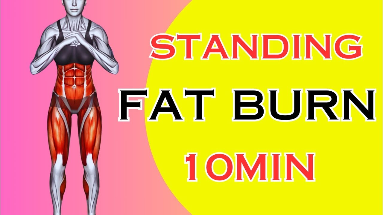 10 Min Standing Fat Burn Home Exercise Routine Without Equipment - YouTube