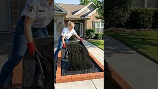 Front Yard Flower Bed Makeover With Brick Border