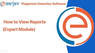 eAarjav Plagiarism Detection Software - Expert Module Explained: How to View Reports #education screenshot 4