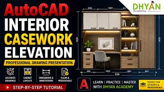 AutoCAD Interior Casework Elevation | Professional Drawing Presentation | Step-by-Step Tutorial