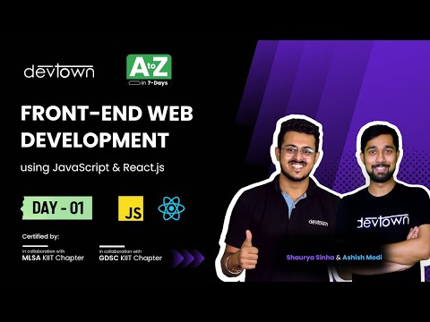 [LIVE] DAY 01 - Front-End Web Development using JavaScript & React.js  | COMPLETE in 7 - Days