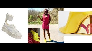 FENTY PUMA BY RIHANNA AND BLAZING YELLOW PINK YELLOW:.honest review,unboxing and try on