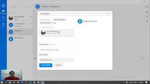 How to Create Group Chat in Dingtalk Apps