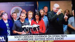 Sign Language of Hurricane Matthew on Fox News
