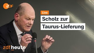 Taurus-Streit: Kanzler Scholz gibt Regierungserklärung | heute im Parlament