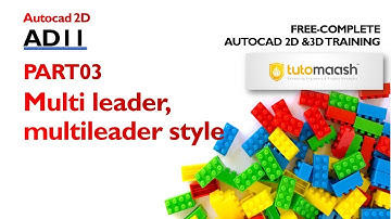 AD11-PART 03 Annotations in AutoCAD   Multi leader, multileader style