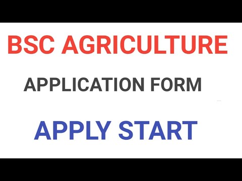 bsc agriculture admission application form apply