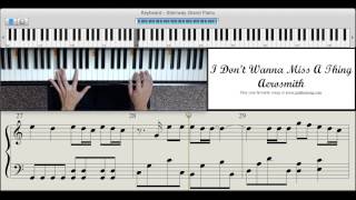Piano Tutorial - I Don't Wanna Miss A Thing by Aerosmith chords