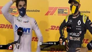 Esteban Ocon y Lance Stroll Entrevista (GRAND PRIX) SAKHIR 2020