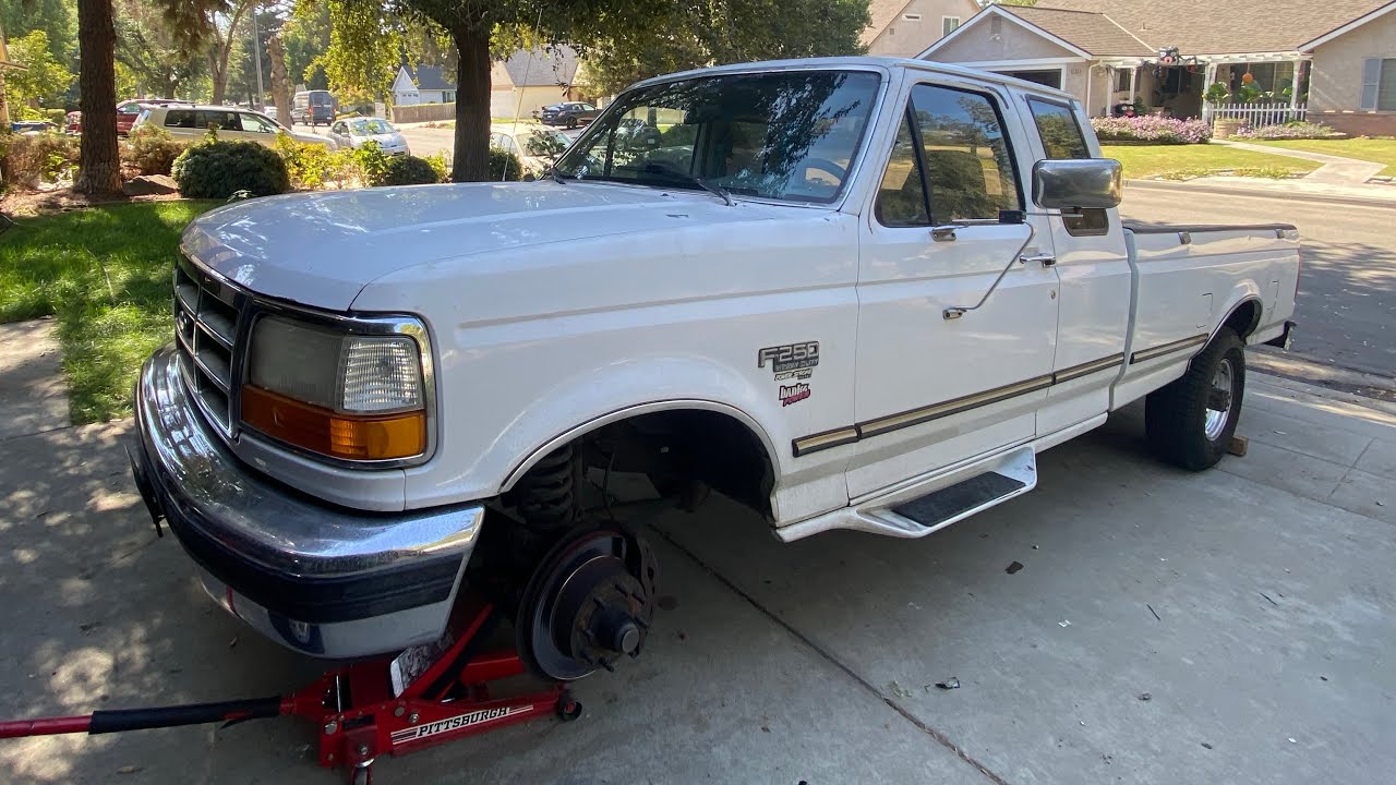 Rough country 4” lift install on OBS F250 part 1 YouTube